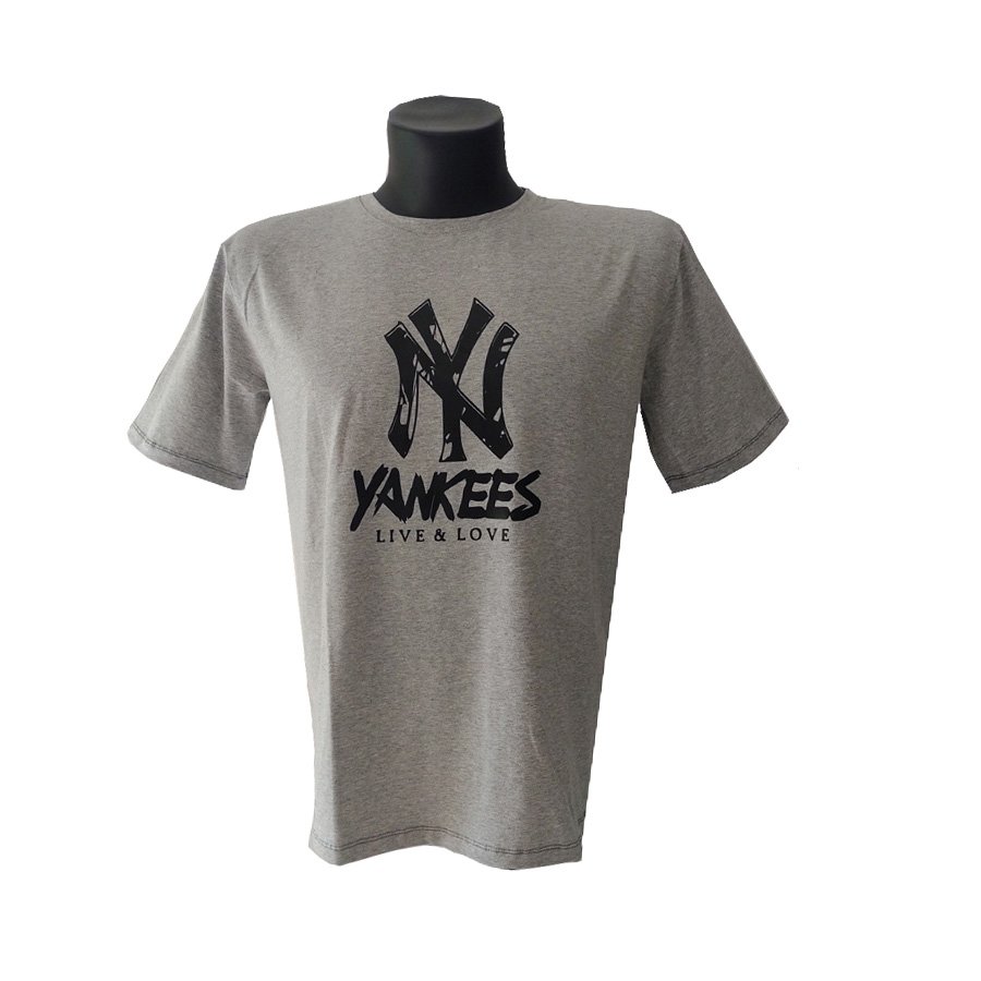 Camiseta Hombre, Gris, Yankies, Vida y Amor