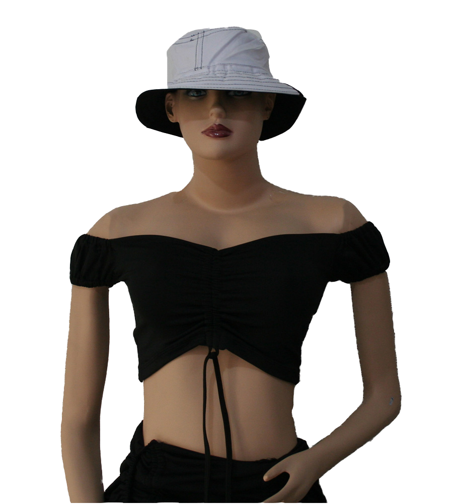 Blusa Mujer Negra Corta