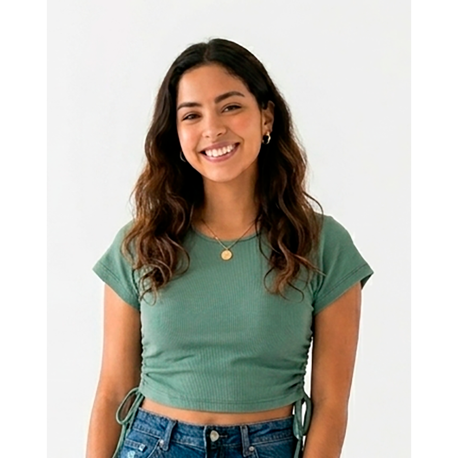 Blusa verde mangas cortas
