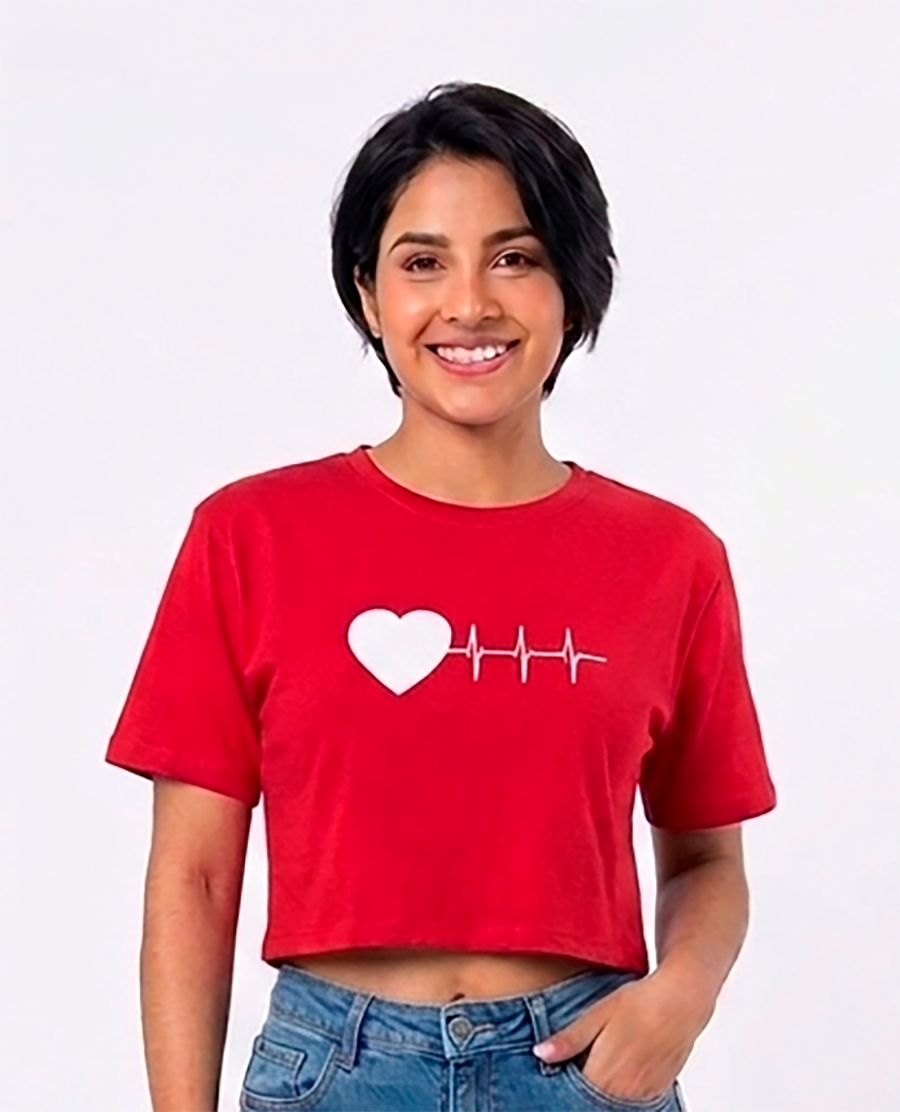 Blusa roja Crop Tops Mujer 