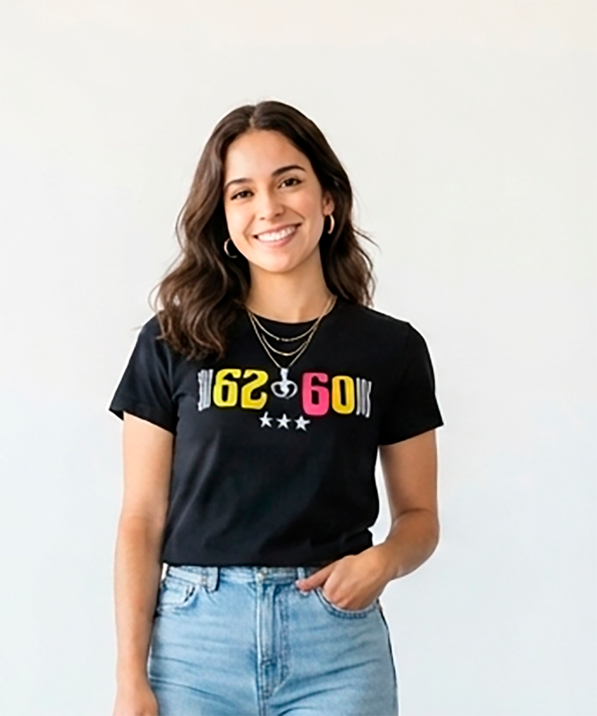 Camiseta negra mujer leyenda 62-60
