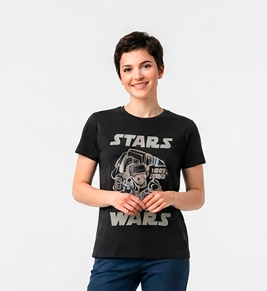 Camiseta mujer, negra, Stars Wars