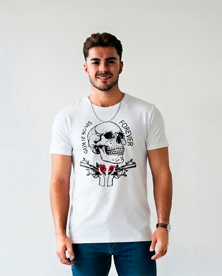 Camiseta hombre blanca GUN N’ ROSES