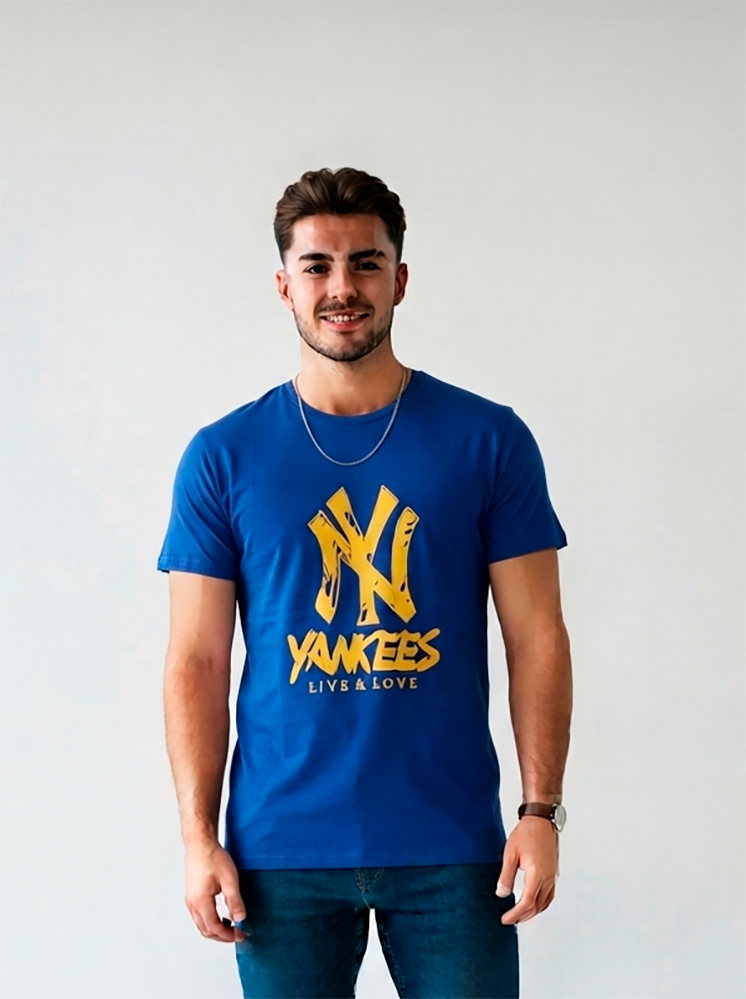 Camiseta Hombre, azul, Yankees Live & Love