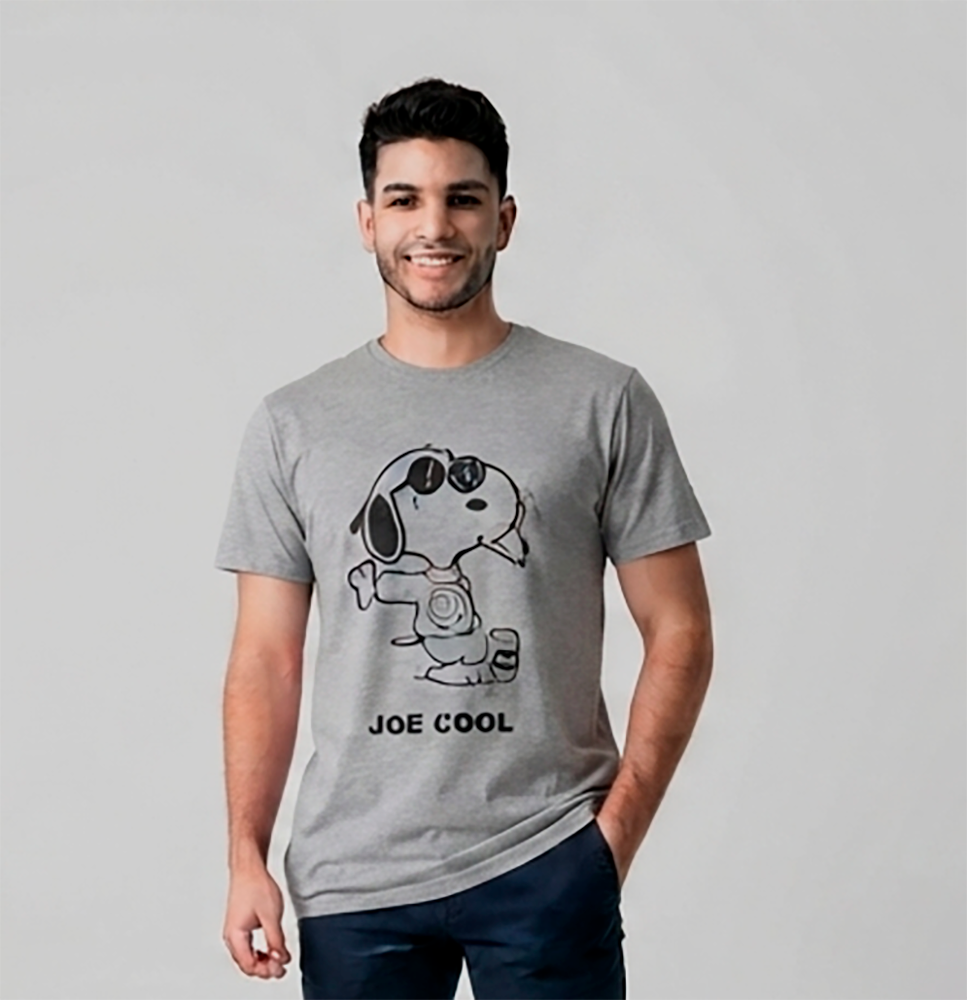 Camiseta Hombre, gris, mangas cortas, Joe Cool